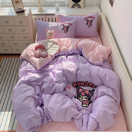 91家纺网 家纺一手货源 找家纺 （总）金爱家 2024新款卡通纯棉毛巾绣四件套