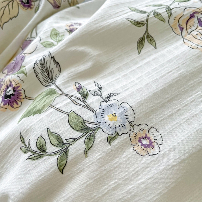 91家纺网 家纺一手货源 找家纺 仟网汇 2024新款云朵泡芙棉四件套 欧风花影