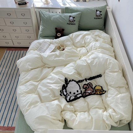 91家纺网 家纺一手货源 找家纺 （总）金爱家 2024新款卡通纯棉毛巾绣四件套