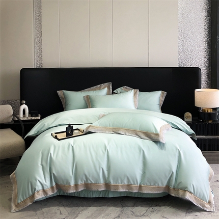 91家纺网 家纺一手货源 找家纺 （总）保罗圣迪奥 2024新款100支长绒棉绣花床盖四件套-普罗旺斯