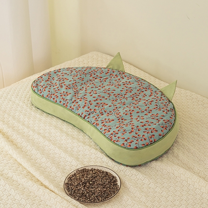 91家纺网 家纺一手货源 找家纺 （总）贵夫人 2024新款全棉韩式小猫耳-纯荞麦枕枕头枕芯