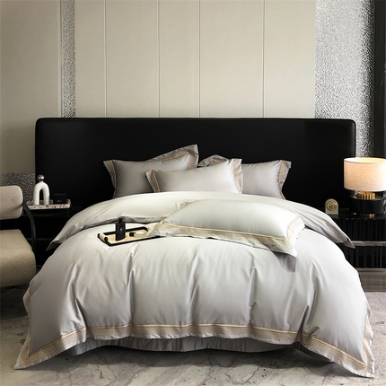 91家纺网 家纺一手货源 找家纺 （总）保罗圣迪奥 2024新款100支长绒棉绣花床盖四件套-普罗旺斯