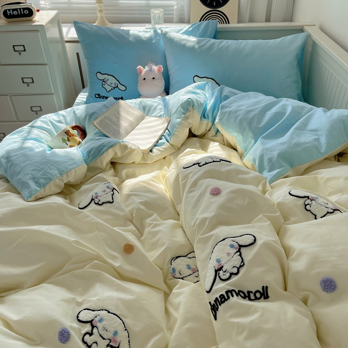 91家纺网 家纺一手货源 找家纺 （总）金爱家 2024新款卡通纯棉毛巾绣四件套