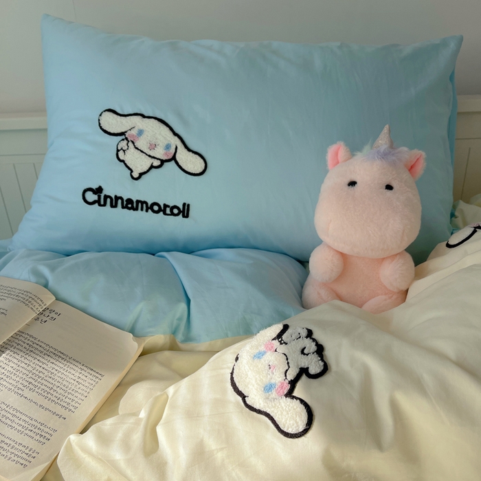 91家纺网 家纺一手货源 找家纺 金爱家 2024新款卡通纯棉毛巾绣四件套 毛巾绣-点点玉桂狗