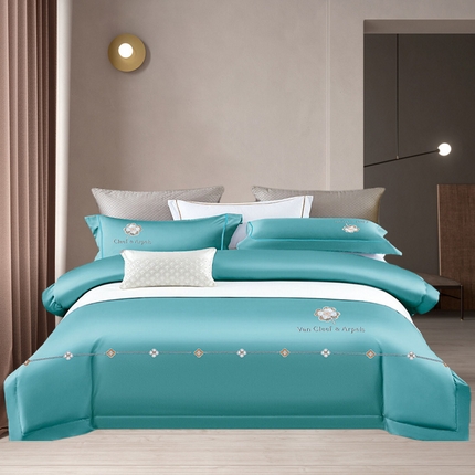 91家纺网 家纺一手货源 找家纺 （总）浩情国际 2026四季款斜纹木棉绣花梵客雅系列四件套