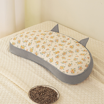 91家纺网 家纺一手货源 找家纺 （总）贵夫人 2024新款全棉韩式小猫耳-纯荞麦枕枕头枕芯