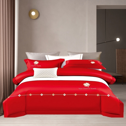 91家纺网 家纺一手货源 找家纺 （总）浩情国际 2026四季款斜纹木棉绣花梵客雅系列四件套