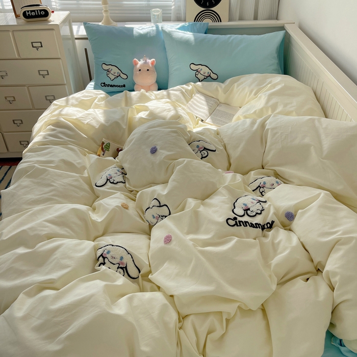 91家纺网 家纺一手货源 找家纺 （总）金爱家 2024新款卡通纯棉毛巾绣四件套