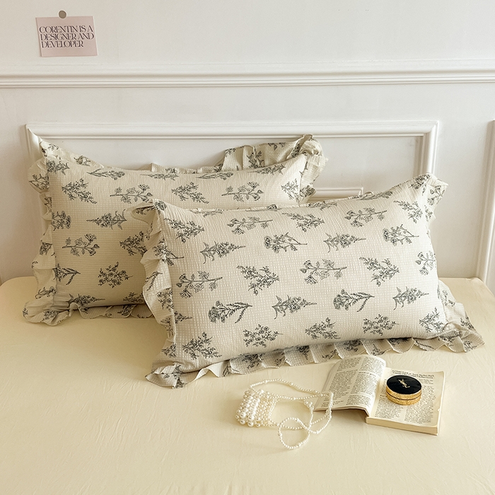 91家纺网 家纺一手货源 找家纺 （总）希丞家居 2024新款超柔泡泡棉水洗棉花边四件套