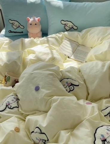 91家纺网 家纺一手货源 找家纺 （总）金爱家 2024新款卡通纯棉毛巾绣四件套