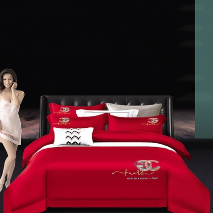 91家纺网 家纺一手货源 找家纺 （总）浩情国际 2026四季款斜纹木棉绣花《罗曼蒂克》系列