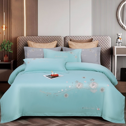 91家纺网 家纺一手货源 找家纺 （总）浩情国际 2026四季款斜纹木棉绣花克拉恋人系列四件套