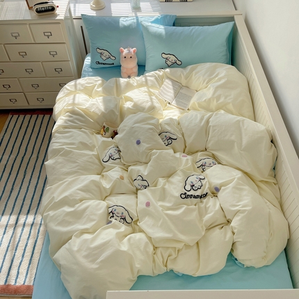 （总）金爱家 2024新款卡通纯棉毛巾绣四件套