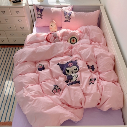 91家纺网 家纺一手货源 找家纺 （总）金爱家 2024新款卡通纯棉毛巾绣四件套