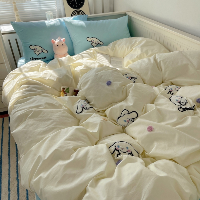 91家纺网 家纺一手货源 找家纺 （总）金爱家 2024新款卡通纯棉毛巾绣四件套