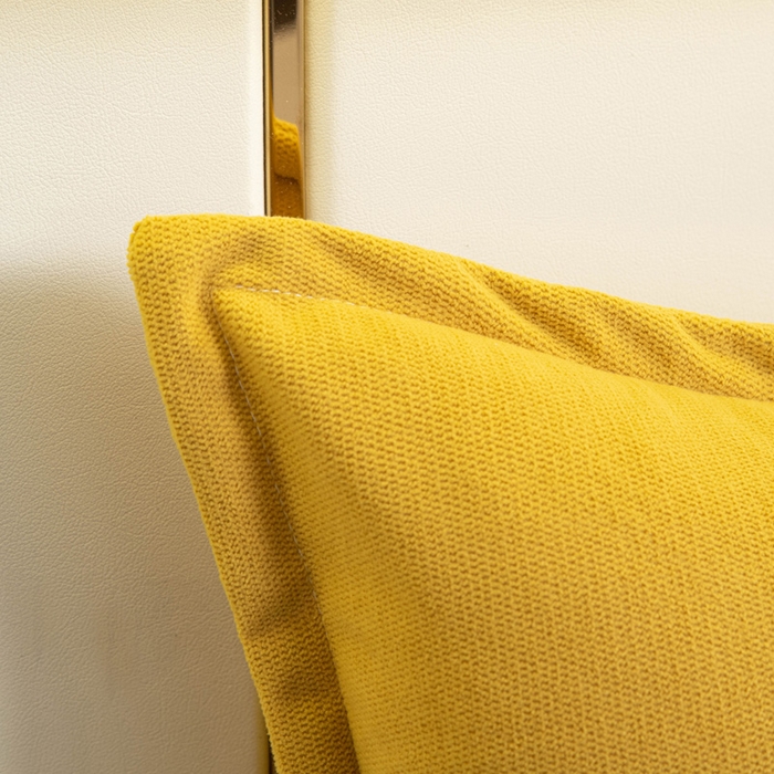 91家纺网 家纺一手货源 找家纺 美达人 2024新款雪尼绒靠背 鞠衣黄