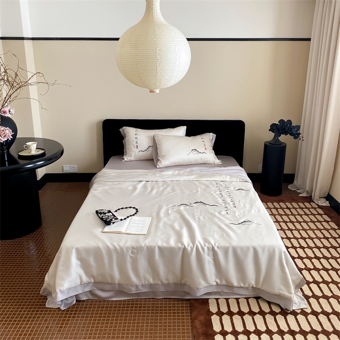 91家纺网 家纺一手货源 找家纺 （总）星野 2024新款天丝夏被国风系列-云上书