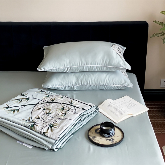 91家纺网 家纺一手货源 找家纺 （总）星野 2024新款天丝夏被国风系列-斑竹枝