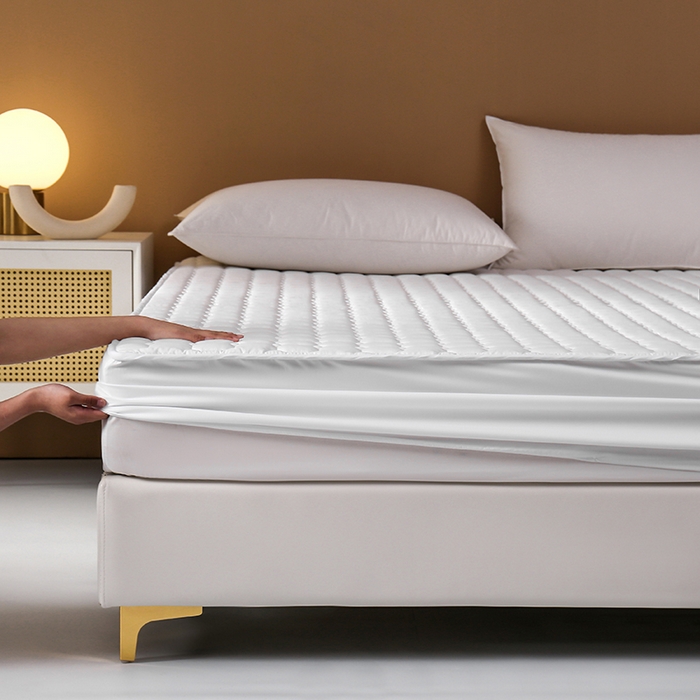 91家纺网 家纺一手货源 找家纺 啊雅 2025新款300克宾馆酒店床褥垫保护垫席梦思隔脏垫 白色