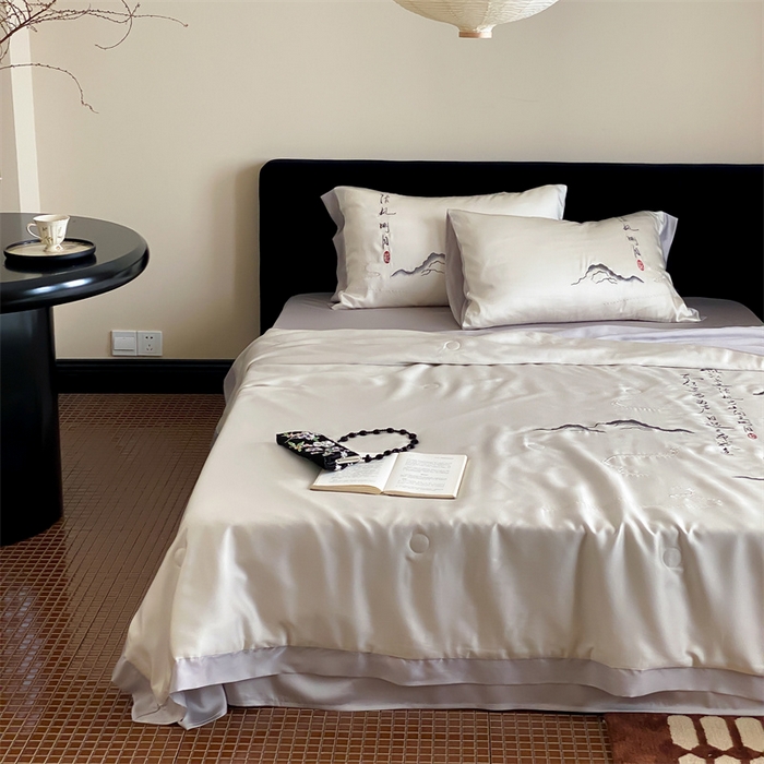 91家纺网 家纺一手货源 找家纺 （总）星野 2024新款天丝夏被国风系列-云上书