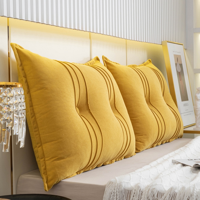 91家纺网 家纺一手货源 找家纺 美达人 2024新款雪尼绒靠背 鞠衣黄