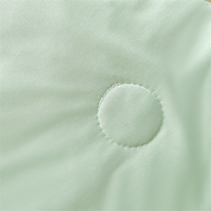 91家纺网 家纺一手货源 找家纺 欧邦 新款华夫格冰豆凉感床笠款夏被套件（外贸供货）小熊款-水绿