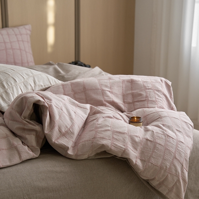 91家纺网 家纺一手货源 找家纺 （总）安莱生活 2025新款色织水洗提花大理石纹四件套