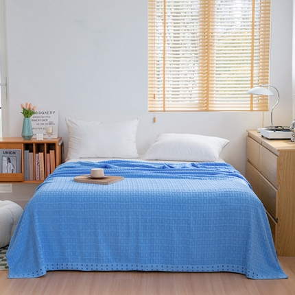 91家纺网 家纺一手货源 找家纺 （总）乐家毛巾被（工厂自产自销） 2024新款简约方块格毛圈