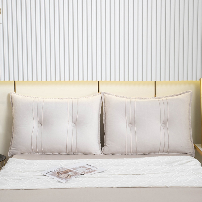 91家纺网 家纺一手货源 找家纺 美达人 2024新款雪尼绒靠背 浅云白