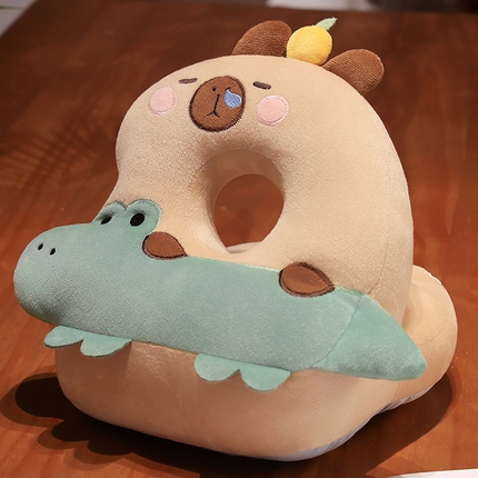 91家纺网 家纺一手货源 找家纺 （总）仟亿莱 2024新款趣味水豚冰丝双面午睡枕