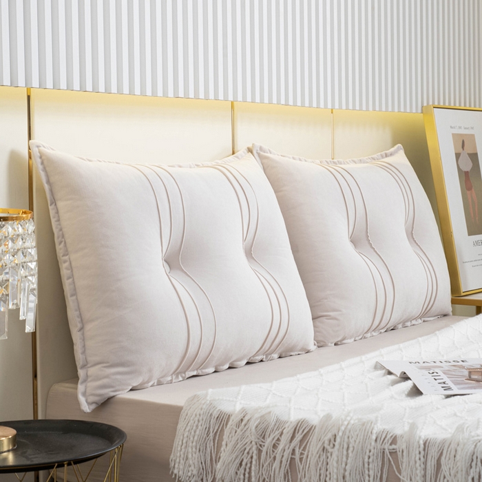 91家纺网 家纺一手货源 找家纺 美达人 2024新款雪尼绒靠背 浅云白