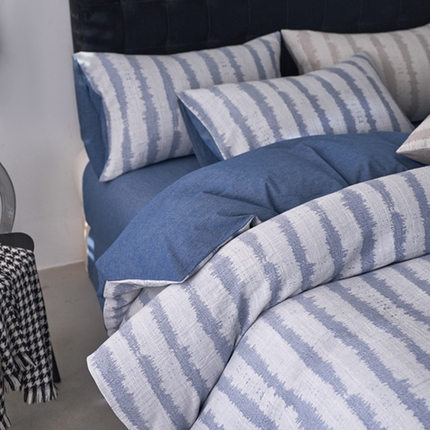 91家纺网 家纺一手货源 找家纺 （总）安莱生活 2025新款三层纱大提花四件套-艾克拉