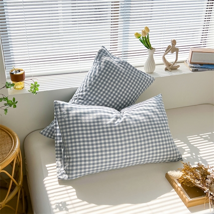 91家纺网 家纺一手货源 找家纺 （总）恋人优选 2024新款纯棉色织水洗枕套一对枕套单只