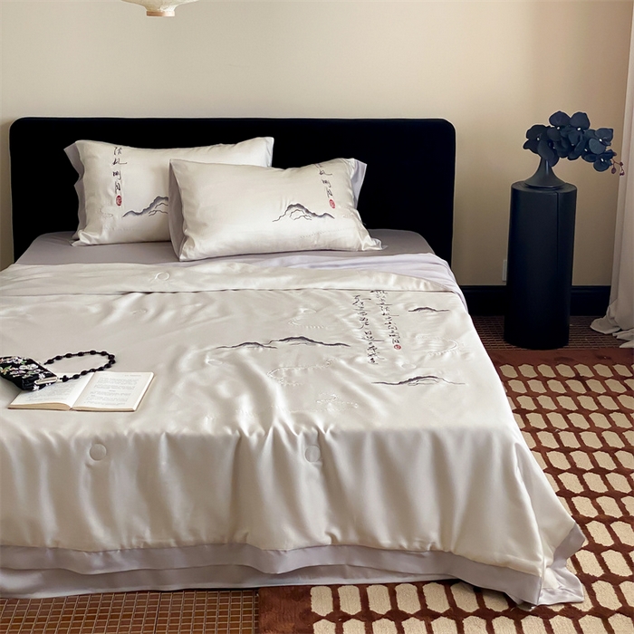 91家纺网 家纺一手货源 找家纺 （总）星野 2024新款天丝夏被国风系列-云上书