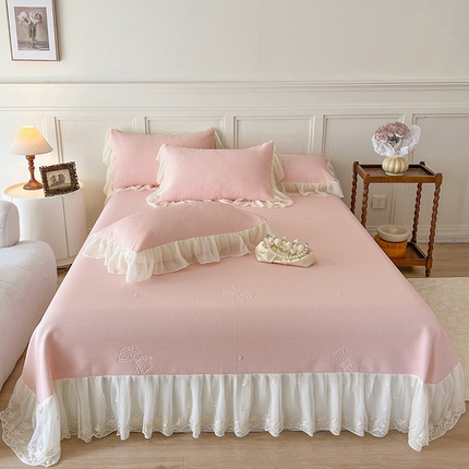 91家纺网 家纺一手货源 找家纺 （总）好儿喜家纺 2024新款伊芙琳凉席床裙三件套