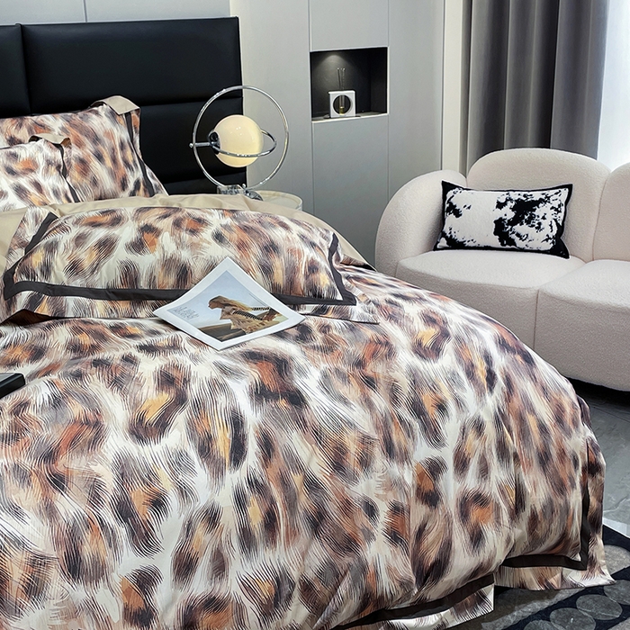 91家纺网 家纺一手货源 找家纺 大渔生活 2025新款舒芯棉高奢数码印花四件套 魅野