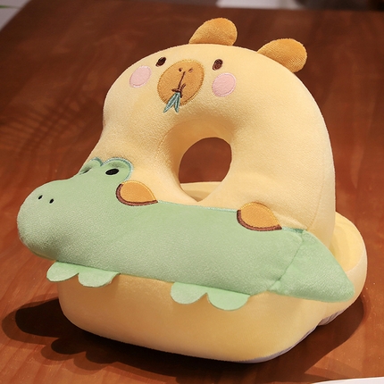 91家纺网 家纺一手货源 找家纺 （总）仟亿莱 2024新款趣味水豚冰丝双面午睡枕