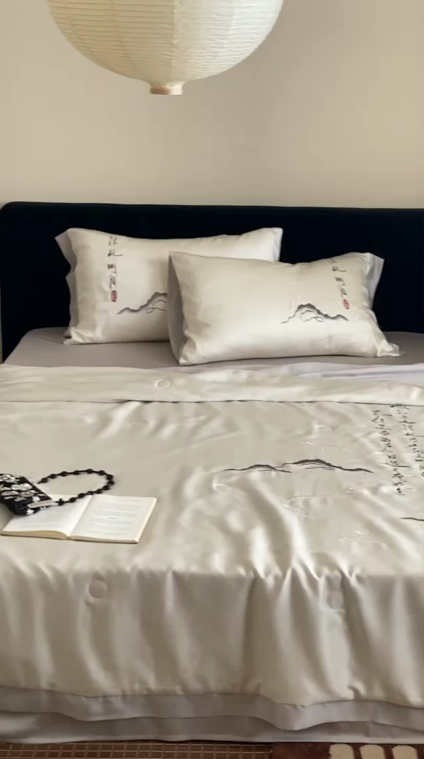 91家纺网 家纺一手货源 找家纺 （总）星野 2024新款天丝夏被国风系列-云上书