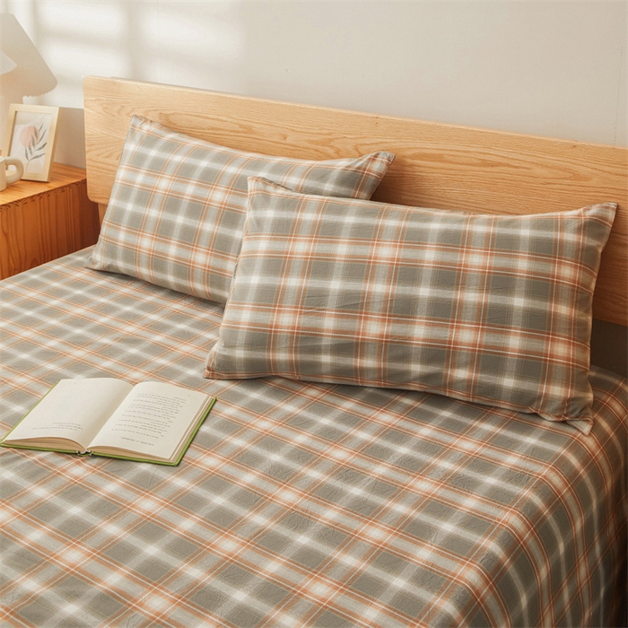 91家纺网 家纺一手货源 找家纺 恋人优选 2024新款纯棉色织水洗枕套 诺卡