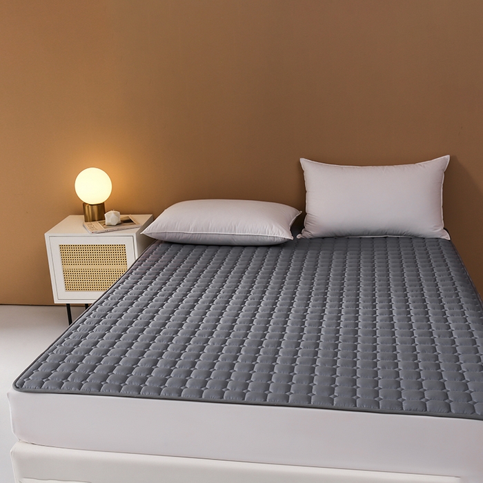 91家纺网 家纺一手货源 找家纺 啊雅 2025新款300克宾馆酒店床褥垫保护垫席梦思隔脏垫 灰色