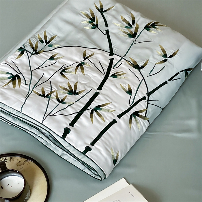 91家纺网 家纺一手货源 找家纺 （总）星野 2024新款天丝夏被国风系列-斑竹枝