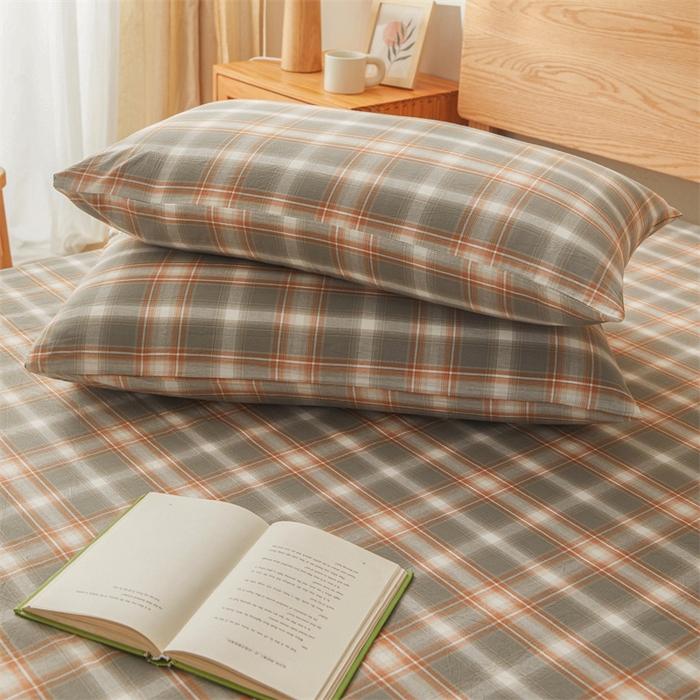 91家纺网 家纺一手货源 找家纺 恋人优选 2024新款纯棉色织水洗枕套 诺卡