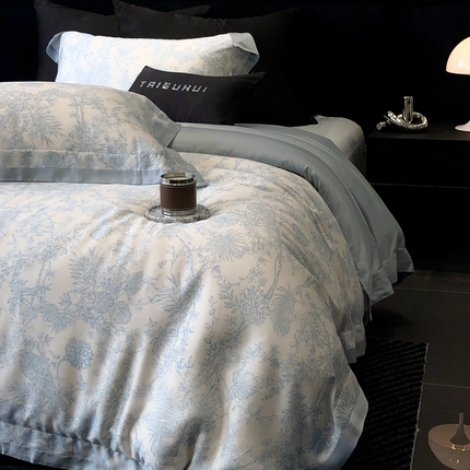 太古汇家居 2024新款兰精天丝活性数码印花系列 伊丽莎-蓝