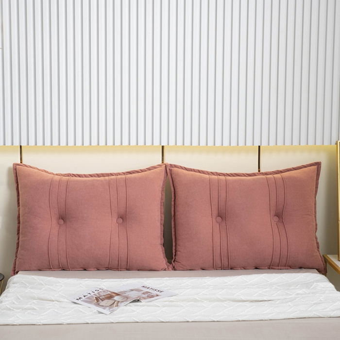 91家纺网 家纺一手货源 找家纺 美达人 2024新款雪尼绒靠背 琬琰豆沙