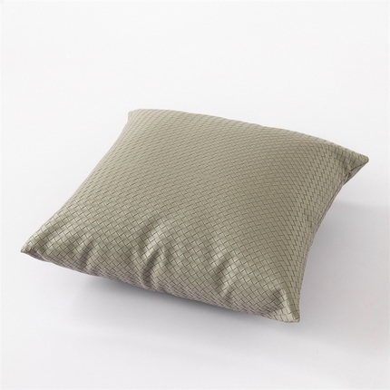 91家纺网 家纺一手货源 找家纺 （总）安莱生活 2024首款编制纹理皮革多功能家用简约创意皮枕