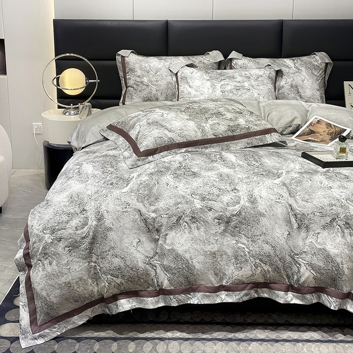 91家纺网 家纺一手货源 找家纺 大渔生活 2025新款舒芯棉高奢数码印花四件套 幸屿