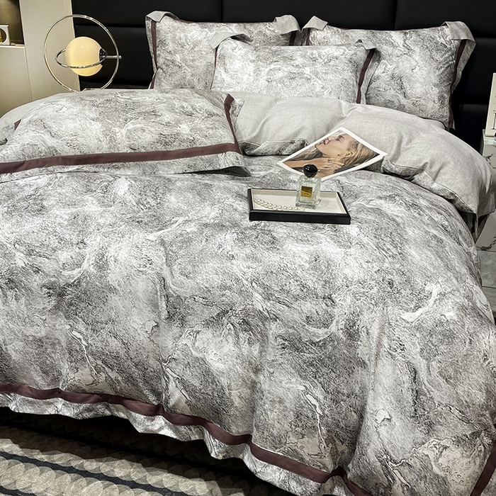 91家纺网 家纺一手货源 找家纺 大渔生活 2025新款舒芯棉高奢数码印花四件套 幸屿