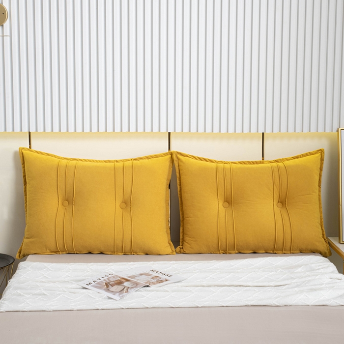 91家纺网 家纺一手货源 找家纺 美达人 2024新款雪尼绒靠背 鞠衣黄