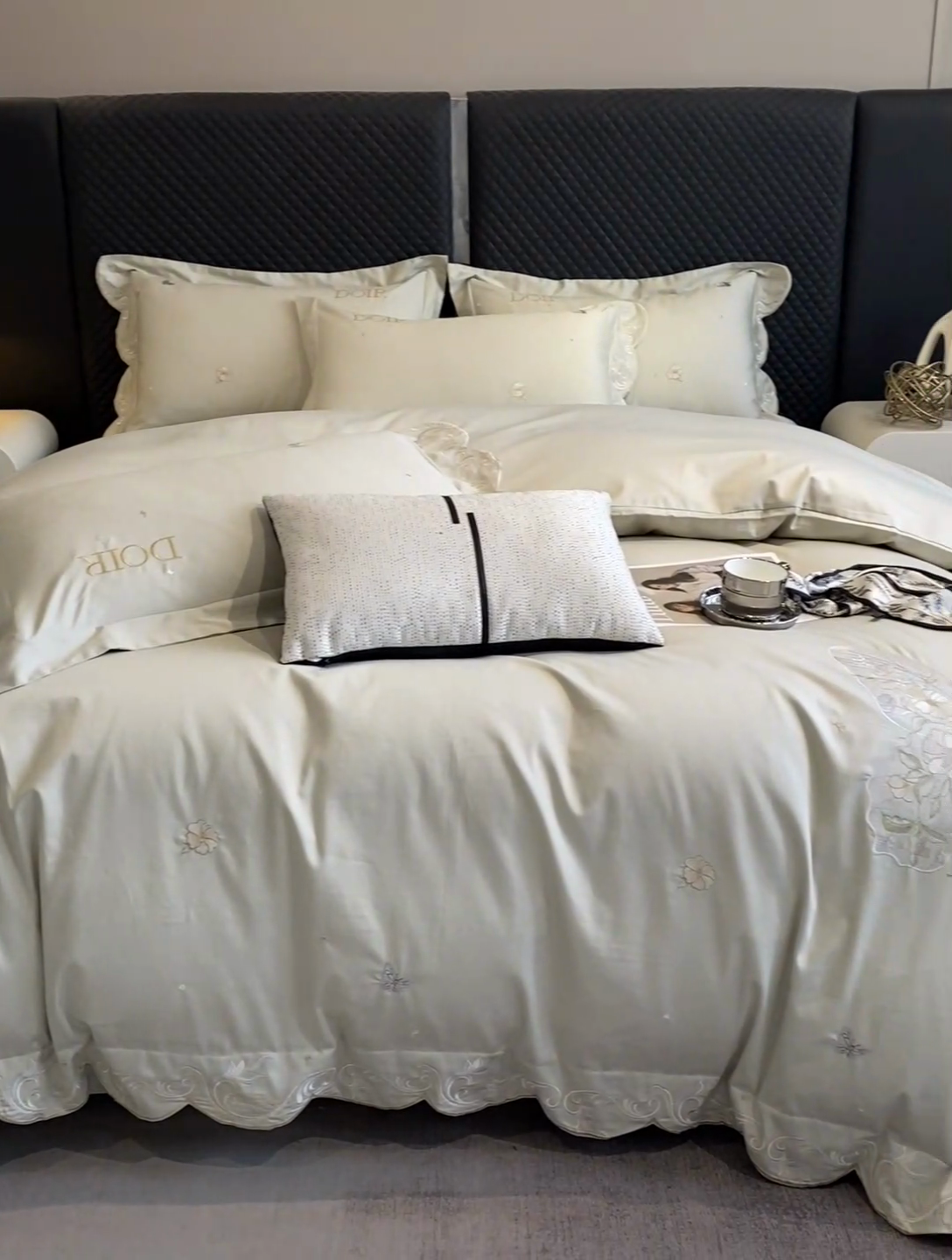 91家纺网 家纺一手货源 找家纺 狂想家 2025新款水洗真丝轻奢款系列四件套 米莉苹果绿