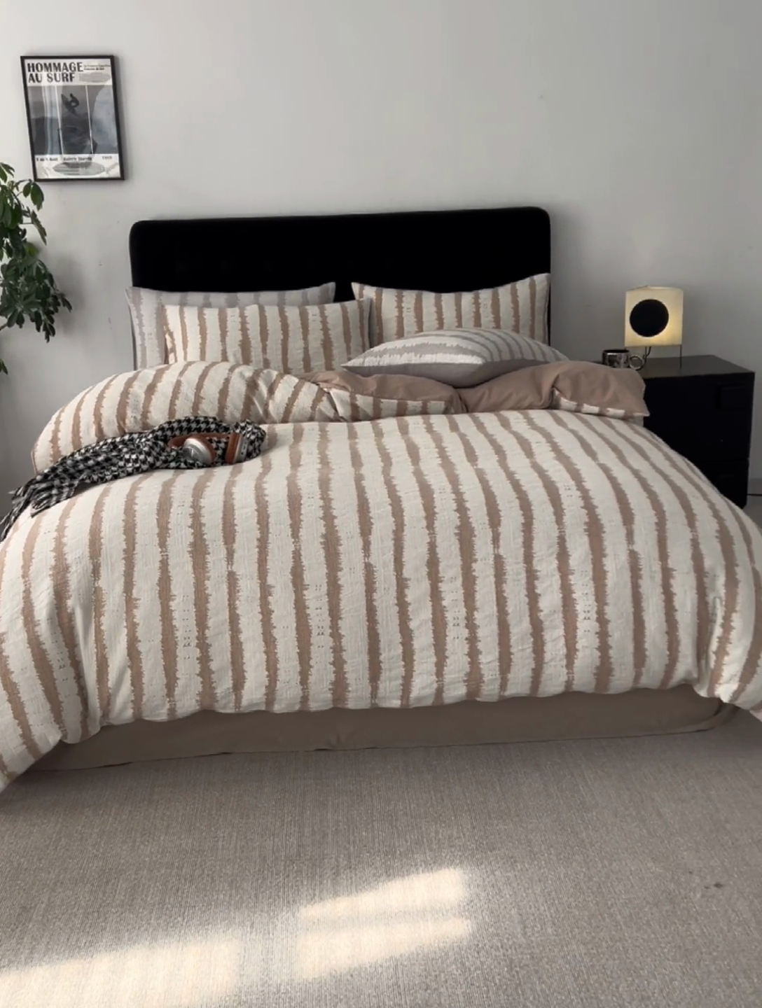 91家纺网 家纺一手货源 找家纺 安莱生活 2025新款三层纱大提花四件套-艾克拉 艾克拉-卡其